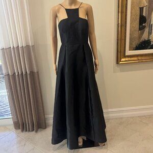 Adrianna Papell Black Spaghetti-Strap Evening Gown – Size 6